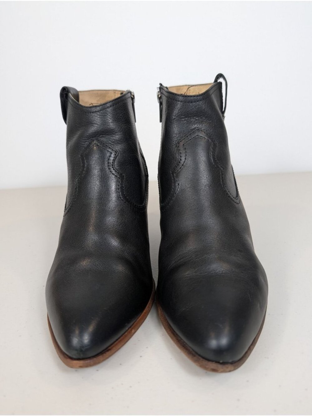 Frye reina black leather booties women's size 11M